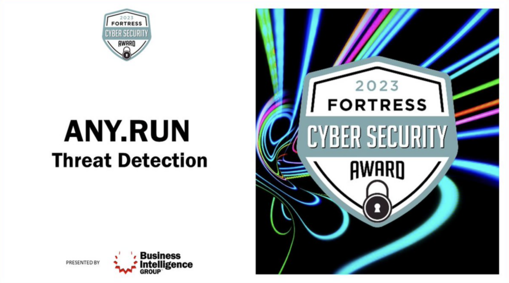 ANY.RUN Wins 2023 Fortress Cyber Security Awards