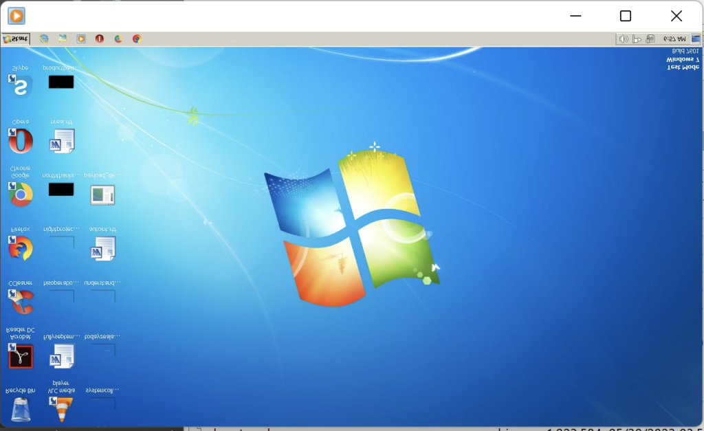 The recovered video stream is unfortunately saved upside down